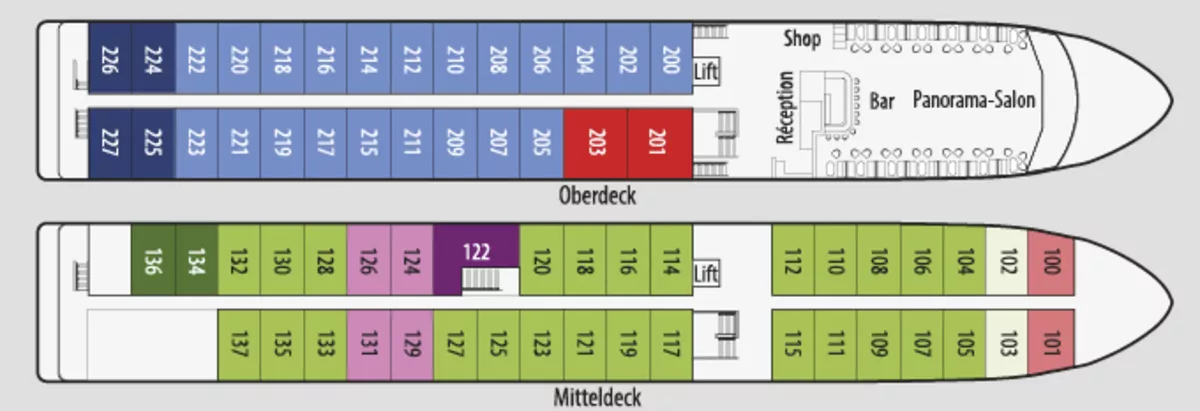 Deckplan MS Douro Spirit