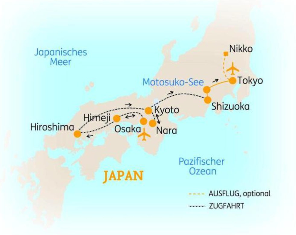 Japan_Reiseroute